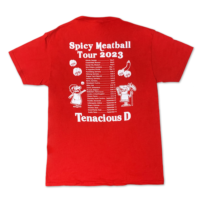 Spicy Meatball Tour 2023 RED T shirt Kung Fu Merch