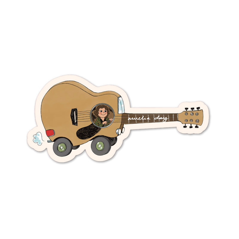 Guitar Car Sticker