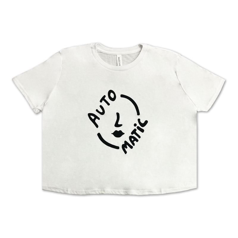 Face Logo (White) Crop T-shirt