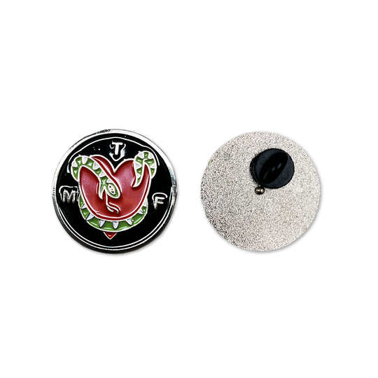 Boa Around the Heart Enamel Pin