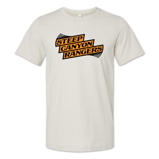 Orange Logo on White T-shirt