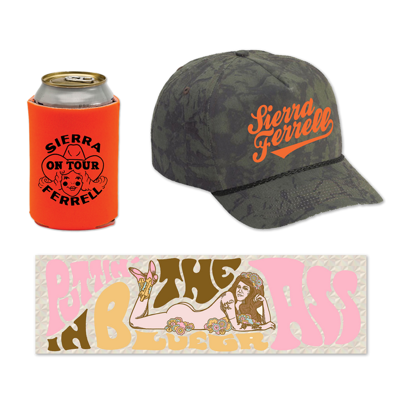 Camo Hat / Ass Bumper Sticker / Koozie Bundle