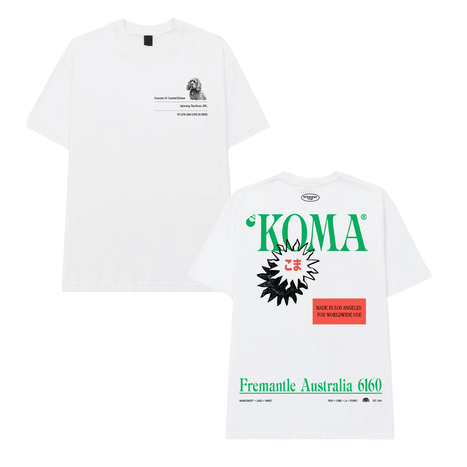 Koma Dawg (White) T-shirt – Kung Fu Merch