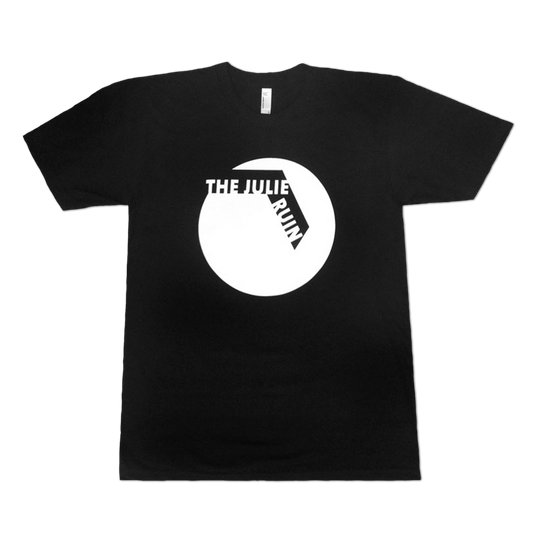 White Circle on Black T-shirt