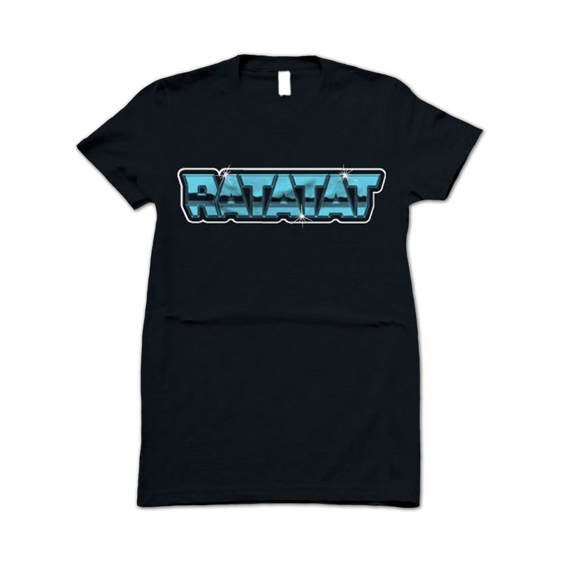 RATATAT Girl's Chrome Logo on Black T-Shirt