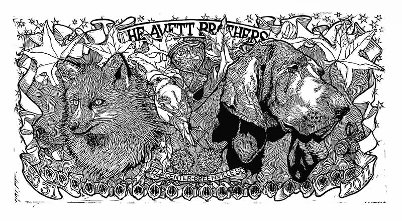 The Avett Brothers New Years Eve 2011 Print