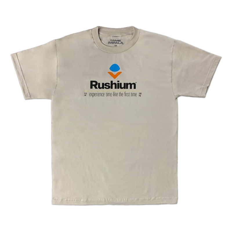 Rushium Logo w/ 22 Tour Dates [GOLD/TAN] T-shirt