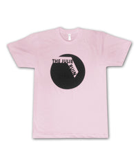 Black Circle on Light Pink T-shirt