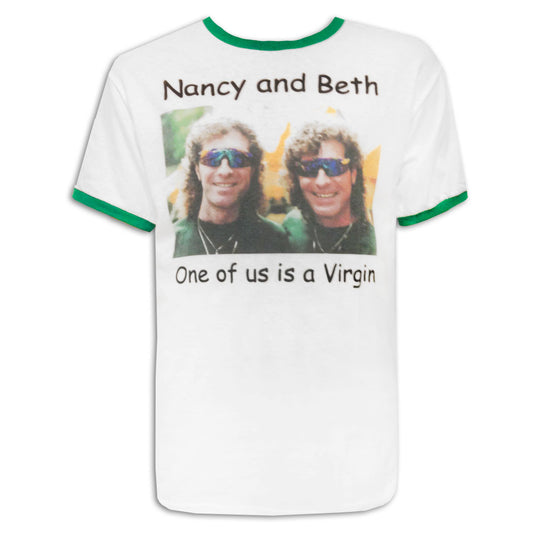 Virgin White/Green Ringer Tee