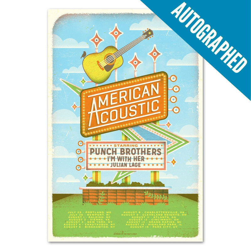 Autographed American Acoustic 2017 Tour Poster