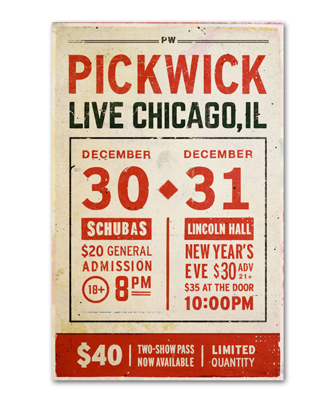 Pickwick Live in Chicago '13 Poster